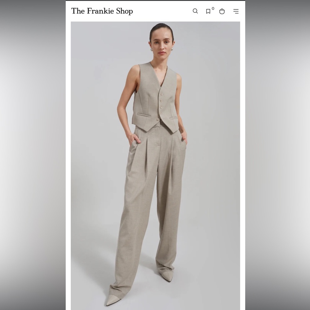 The Frankie Shop Gelso pleated tailored trousers